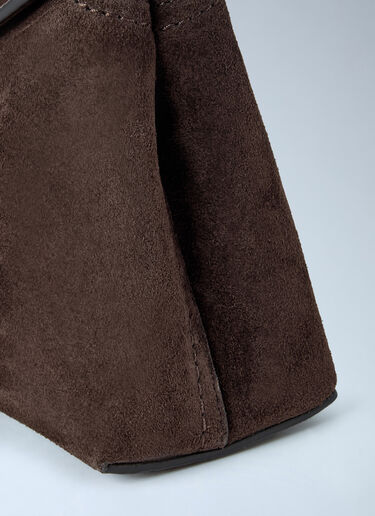 LN-CC® - Toteme: T-Lock Leather Clutch - Brown Toteme T-Lock Leather Clutch Brown tot0265091