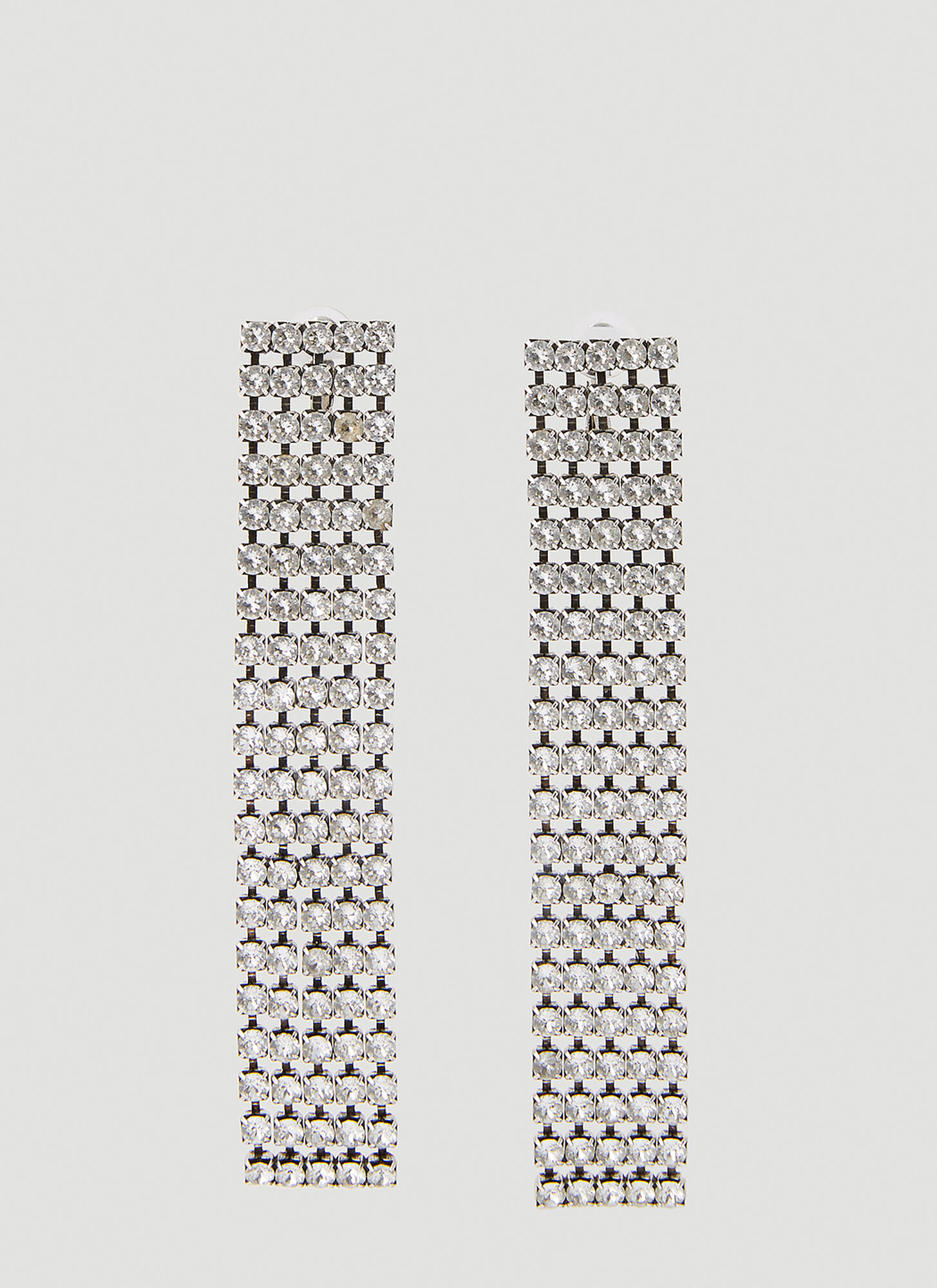 Saint Laurent Chain Drop Earrings Female Silver