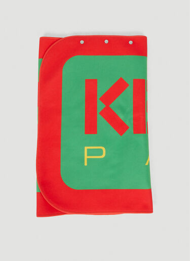 Kenzo Logo Print Stole Blanket Red knz0150057