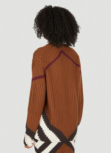 Burberry 카린 쉐브론 가디건 브라운 bur0249018