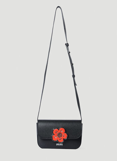 Kenzo Boke Flower Leather Shoulder Bag Black knz0253022