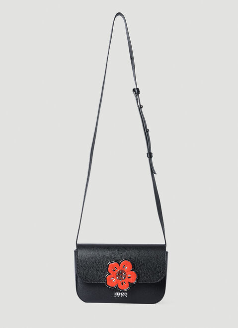 Kenzo Boke Flower Leather Shoulder Bag Purple knz0253005