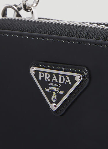 Prada Contenitori Mini Chain Wallet Black pra0252065