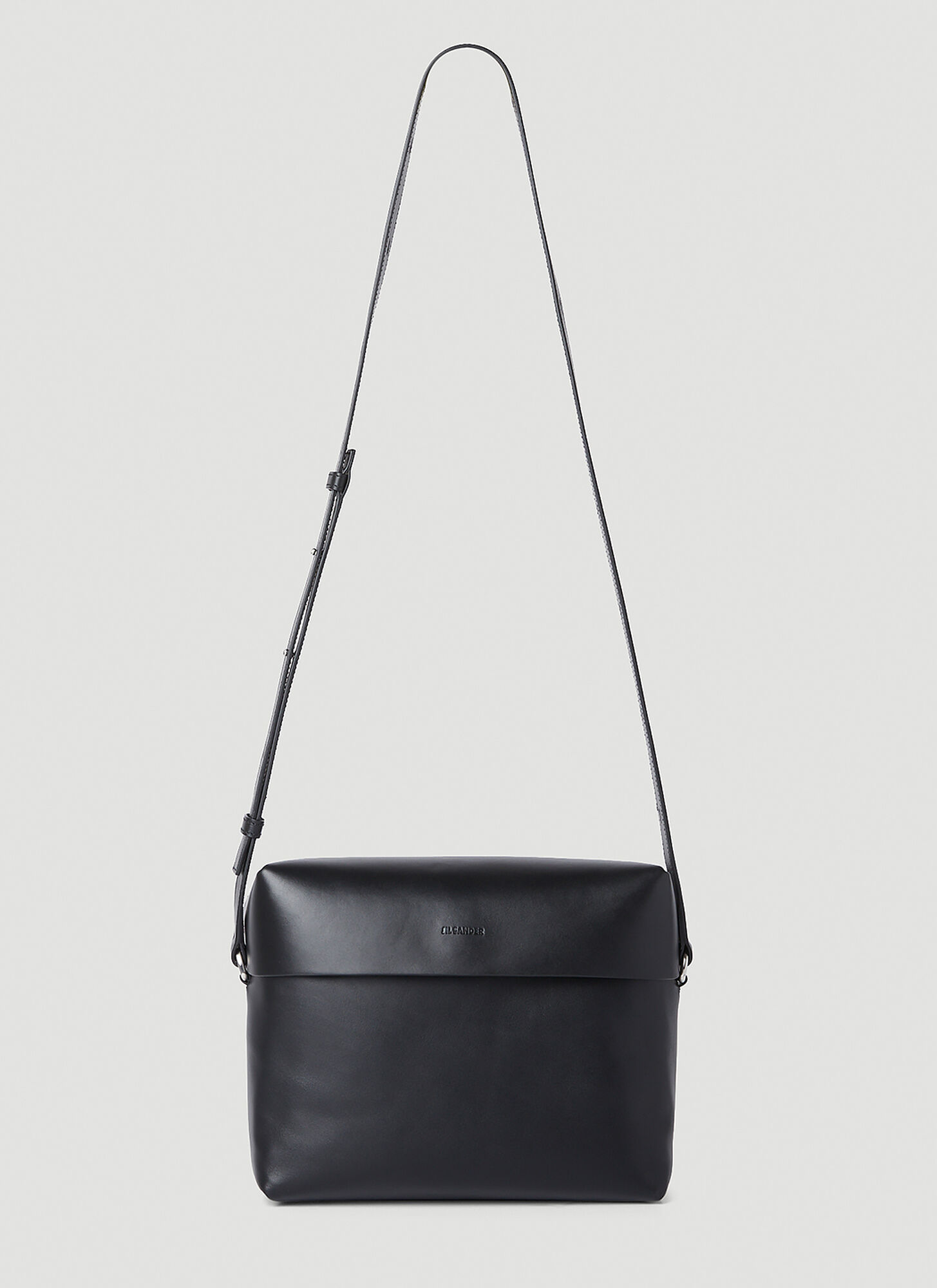 Shop Jil Sander Lid Shoulder Bag In Black