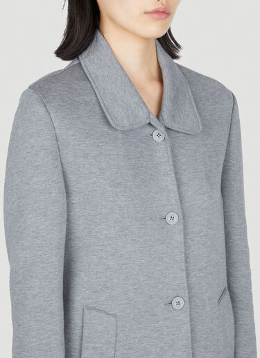 Cotton-Jersey Pea Coat Thom Browne Cotton-Jersey Pea Coat Grey thb0253012