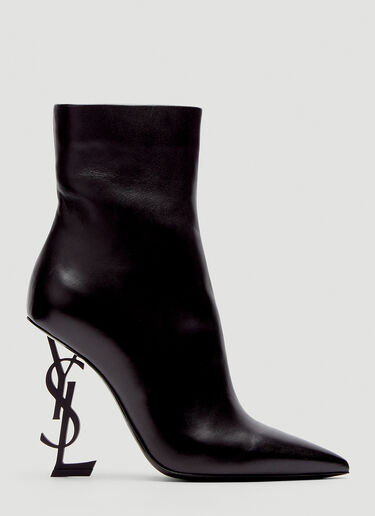 Saint Laurent Opyum YSL Heeled Boots Black sla0244018