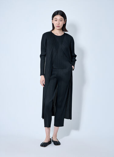 Pleats Please Issey Miyake Pleated Shirt Black plp0260016