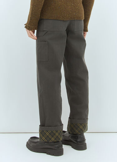 Burberry コットンカーペンターパンツ グレー bur0158002