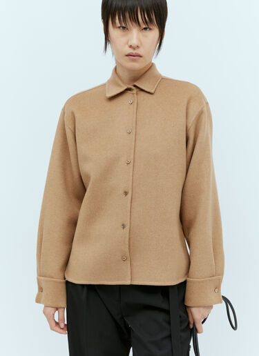 Max Mara 毛毡羊毛衬衫  驼 max0254039