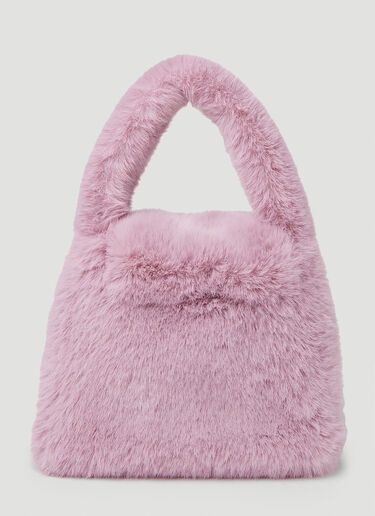 Blumarine Crystal B Faux Fur Handbag Pink blm0252013