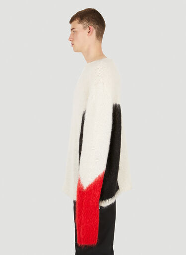 424 Colour Block Jumper White ftf0150002