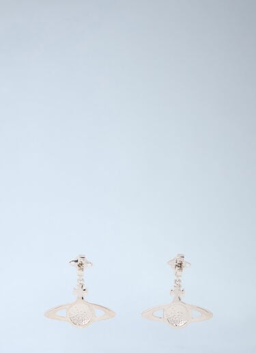 Vivienne Westwood Mini Bas Relief Drop Earrings Silver vvw0249080