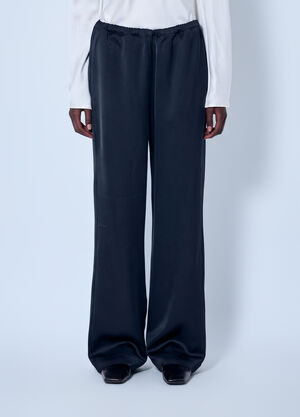 RÓHE Relaxed Fit Satin Trousers Black roe0266018