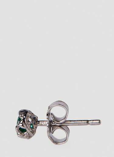 Vasiliki Single Emerald Stud Earring Silver vbk0351001