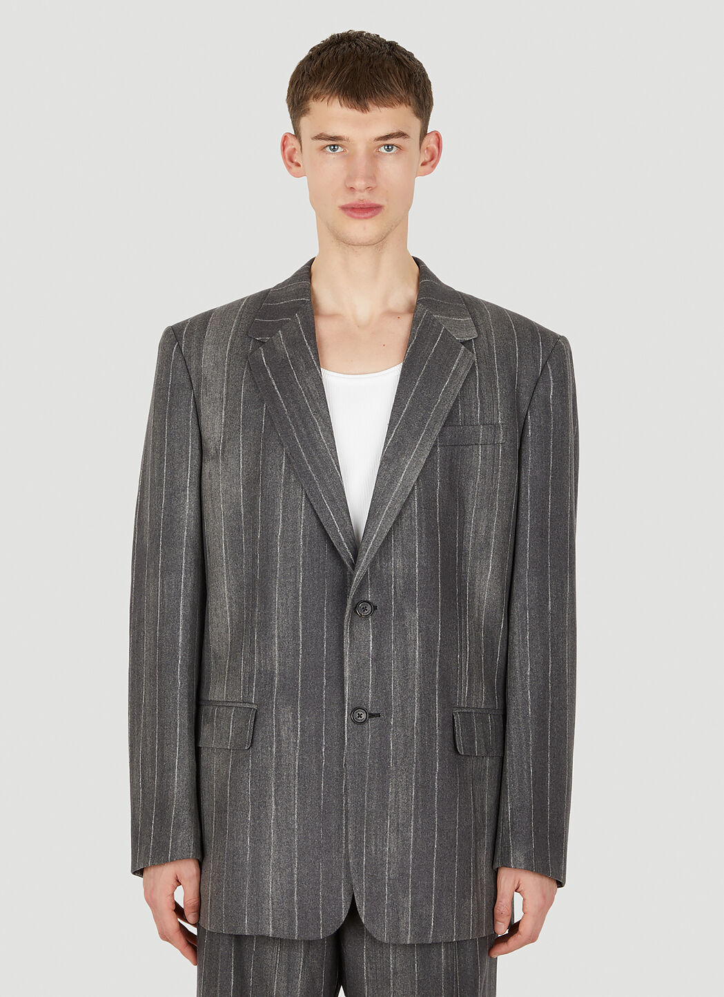 Versace outlet pinstripe suit