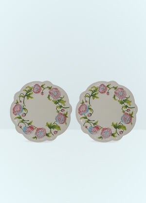 Les-Ottomans Set Of Two Ortensie Presentation Plates White wps0691391