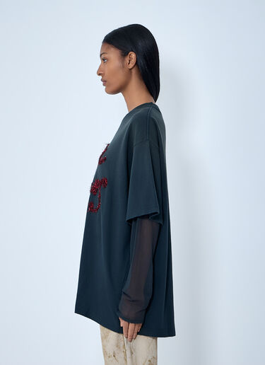 Acne Studios Logo Motif T-Shirt Grey acn0363019