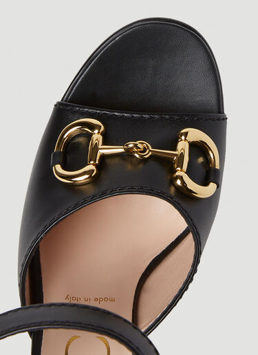 Gucci 马衔扣厚底凉鞋 黑色 guc0251154
