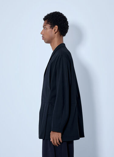 LN-CC® - Kiko Kostadinov: Laan Gathered Blazer - Black Kiko Kostadinov Laan Gathered Blazer Black kko0165004