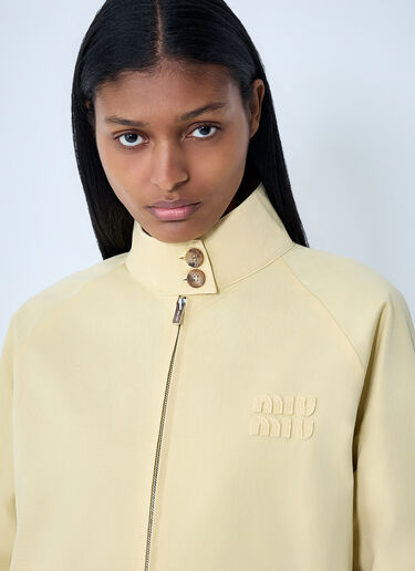 Miu Miu High-Neck Zip Jacket Cream miu0264005