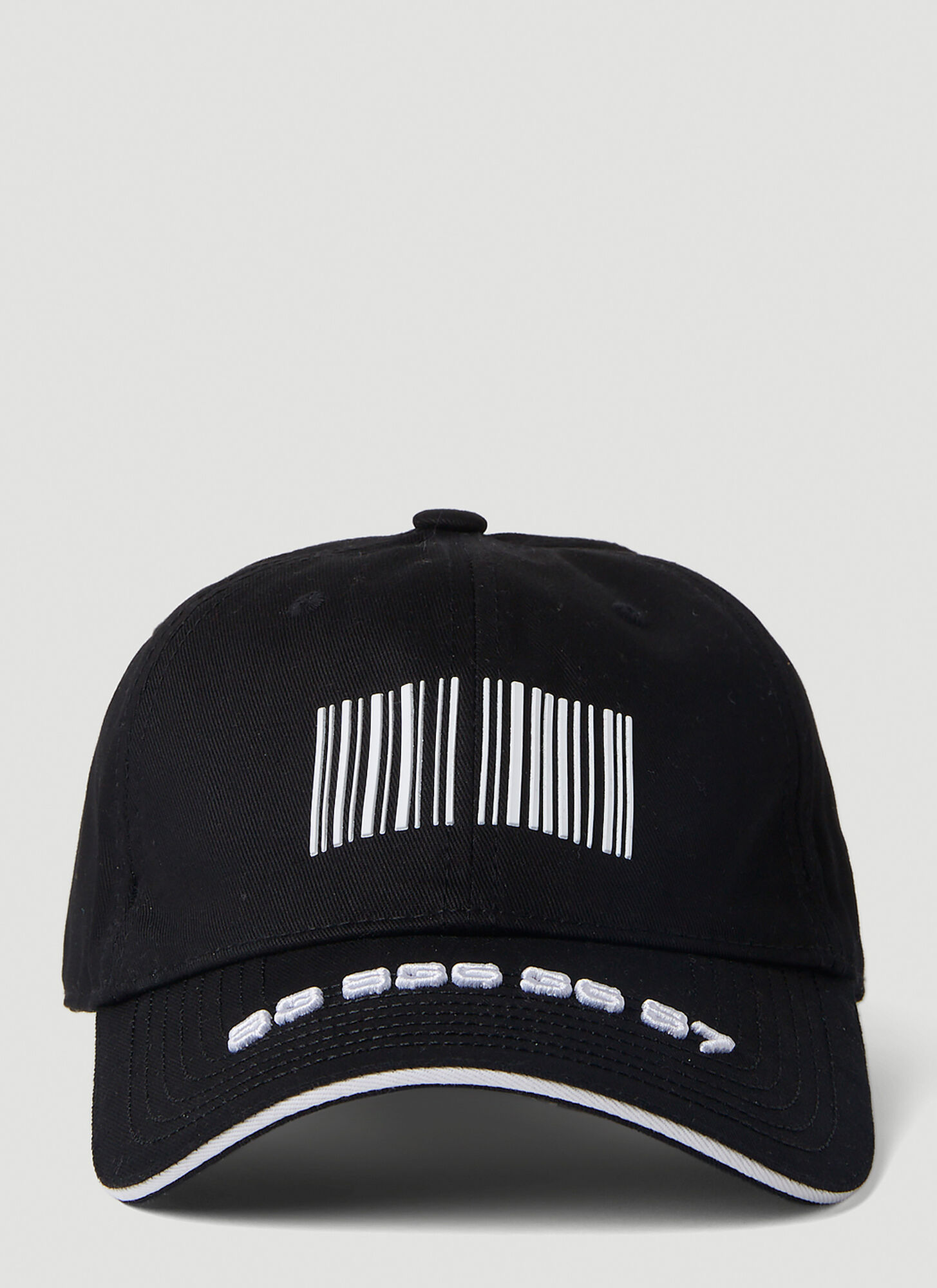 Shop Vtmnts Barcode Baseball Cap In Black