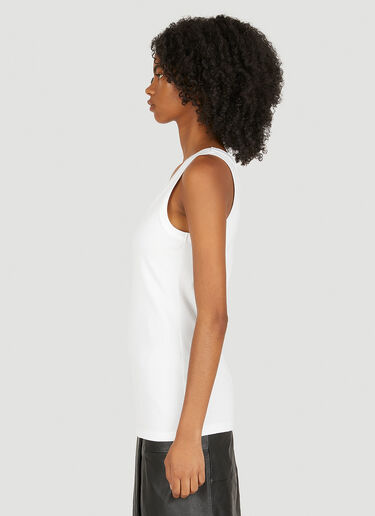 Prada Logo Plaque Tank Top White pra0250002