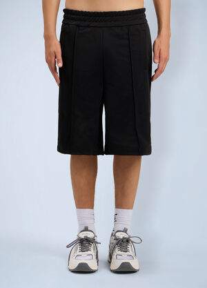 Palm Angels Back Curved Logo Track Shorts Black pma0164051