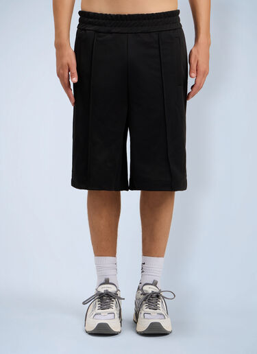 Palm Angels Back Curved Logo Track Shorts Black pma0164051