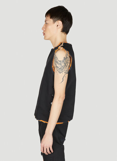 Raf Simons 双层牛仔上衣 黑色 raf0351001