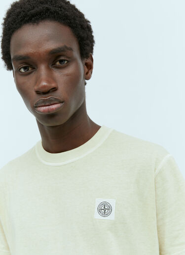 Stone Island Logo Patch T-Shirt Beige sto0156103