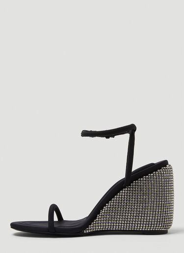 Alexander Wang Dahlia Crystal Wedge Heels Black awg0249050