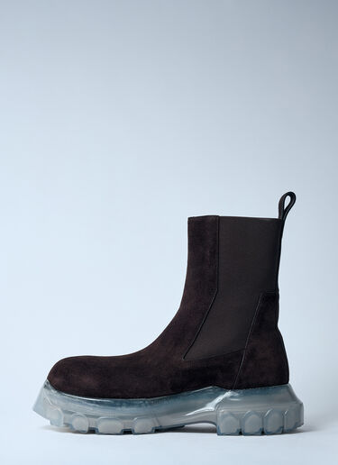 Rick Owens Suede Beatle Bozo Tractor Boots Brown ric0159037
