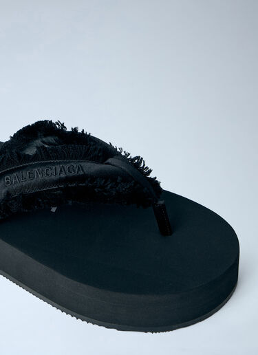 Balenciaga Jet Lag Thong-Strap Sandals Black bal0264025