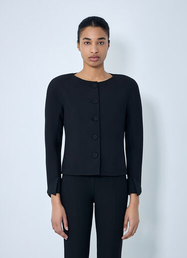 Collarless Fitted Jacket Chloé Collarless Fitted Jacket Black chl0264002