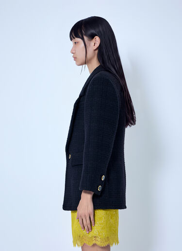 LN-CC® - Saint Laurent: Single-Breasted Jacket in Tweed - Black Saint Laurent Single-Breasted Jacket in Tweed Black sla0265023