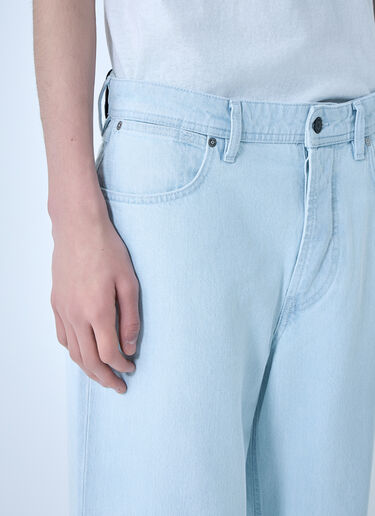 Stone Island Wide-Leg Denim Jeans Blue sto0164036