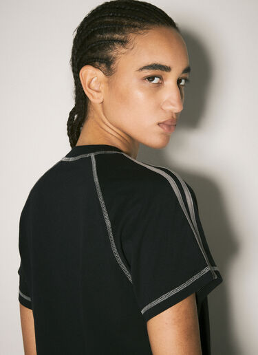Martine Rose Raglan Shrunken T-Shirt Black mtr0358008