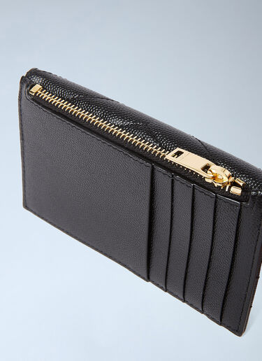 Saint Laurent 徽标铭牌卡包 黑色 sla0249166