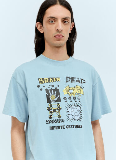 Brain Dead Infinite Gestures T-Shirt Blue bra0156012