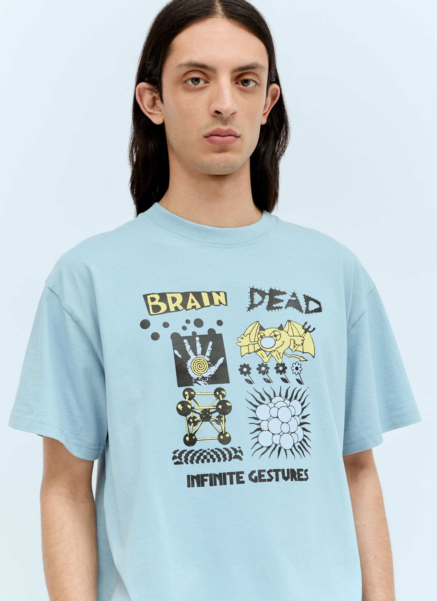 Shop Brain Dead Infinite Gestures T-shirt In Blue