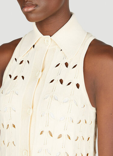 Sportmax Embroidered Dress White spx0252001