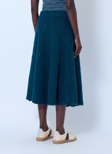 LN-CC® - Lacoste: Runway Alpaca Midi Skirt - Blue Lacoste Runway Alpaca Midi Skirt Blue lac0266009