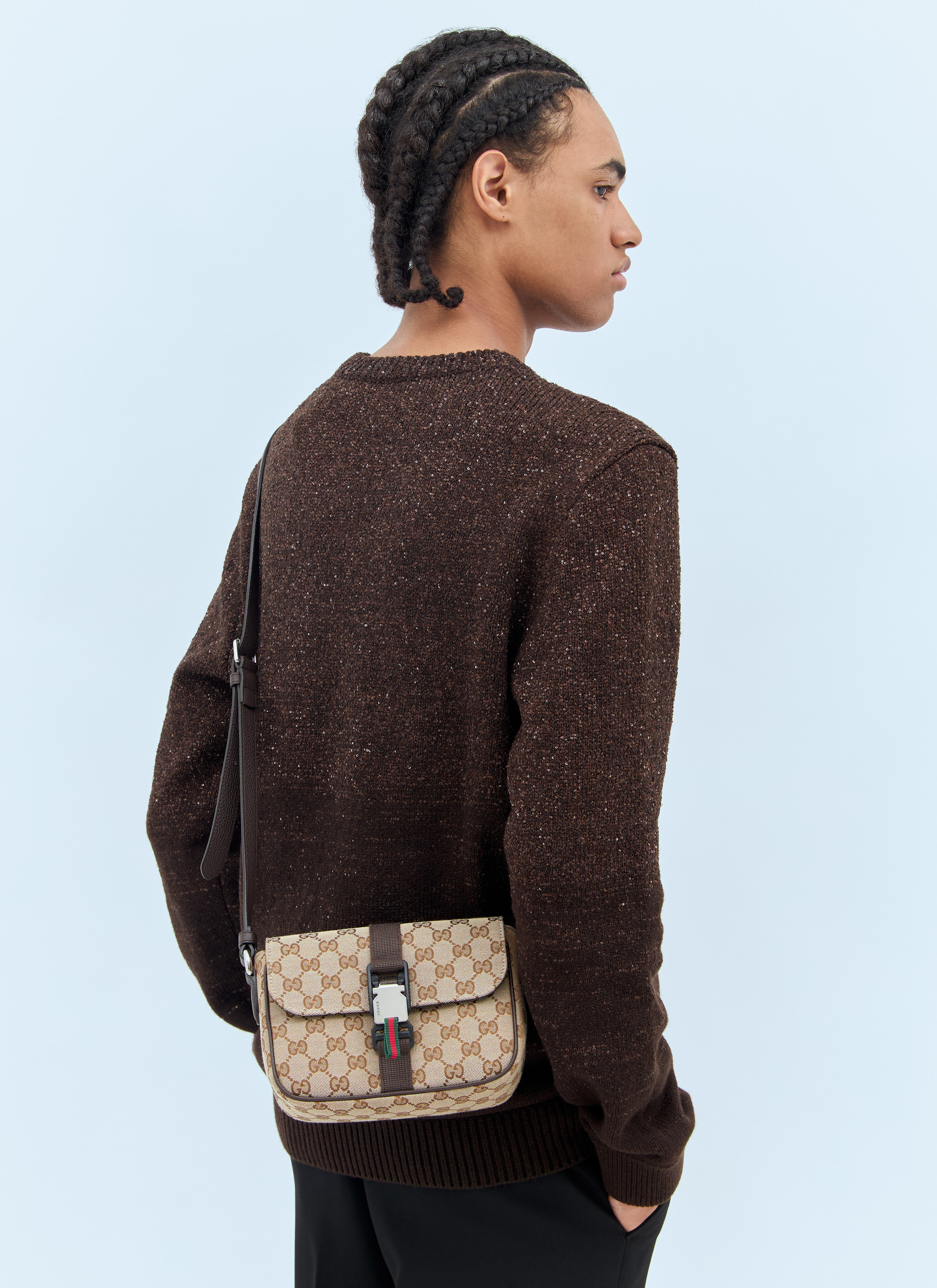 Gucci Men s Mini GG Crossbody Bag in Beige LN CC