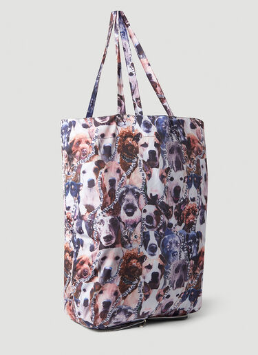 Martine Rose Foldable Dog Print Tote Bag White mtr0152018