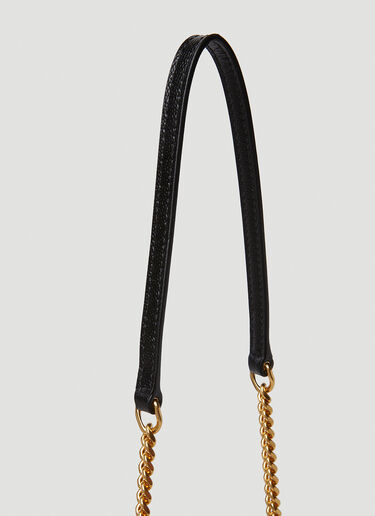 Saint Laurent 徽标铭牌单肩包 黑色 sla0249198