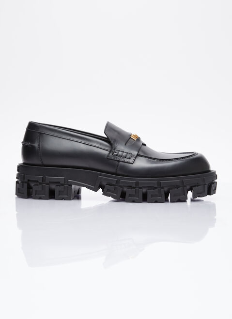 Versace Greca Portico Loafers Black ver0153009