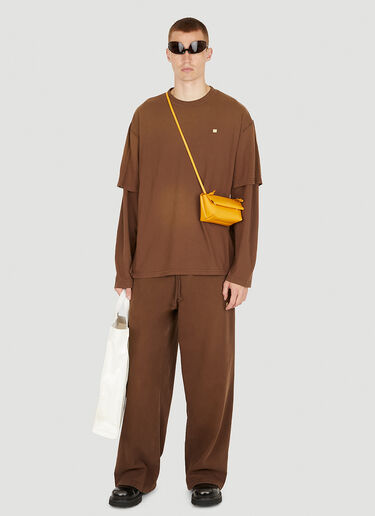 Acne Studios Face Patch Track Pants Brown acn0149038