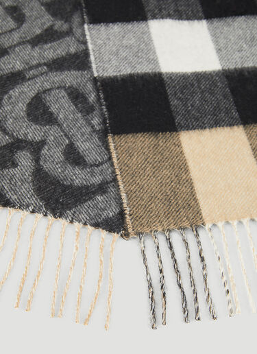 Burberry TB Half Mega Check Scarf Beige bur0151151