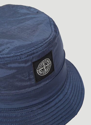 Stone Island Logo Patch Bucket Hat Blue sto0152090