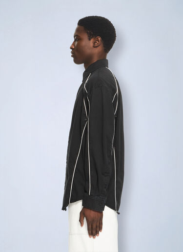 LN-CC® - Off-White: Garment-Dyed Sporty Shirt - Green Off-White Garment-Dyed Sporty Shirt Green ofw0164138